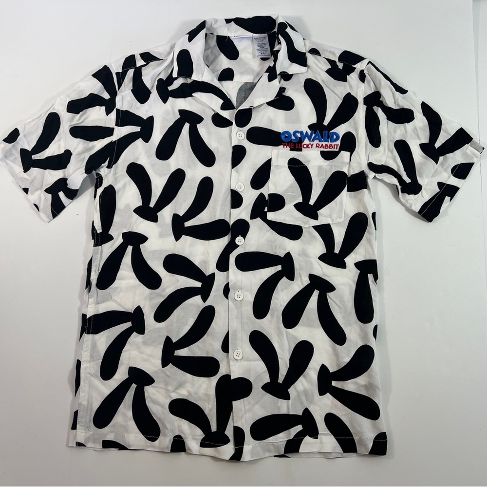 Disney Parks 100th Anniversary Oswald The Lucky Rabbit Camp Shirt XS